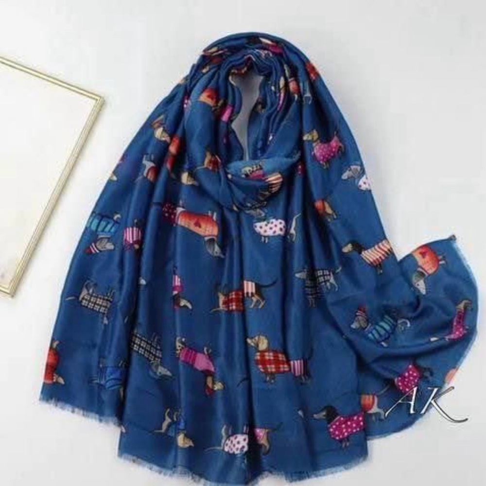 Dachshund Print Scarf / Shawl 🐾 Doxie Wiener